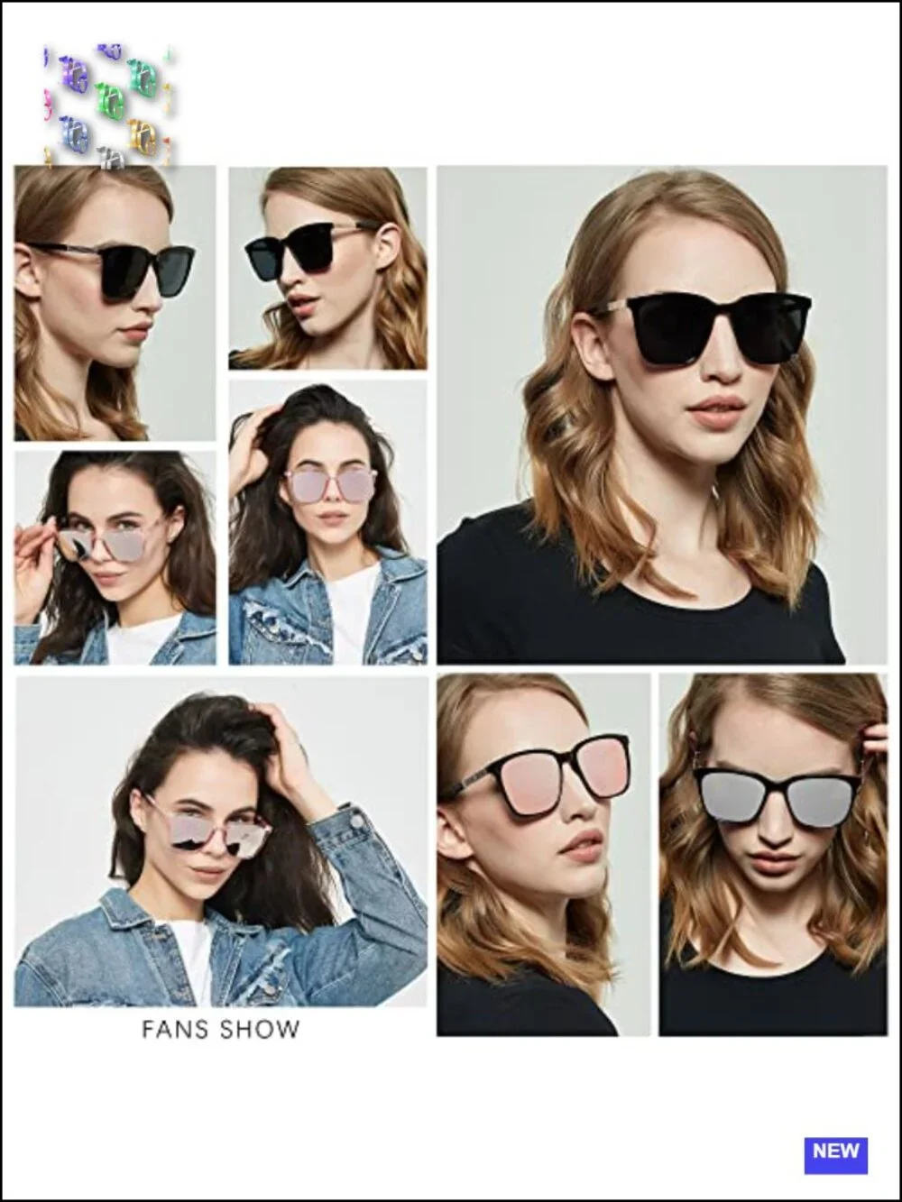 Oversized Square Sunglasses for Women UV Protection Mirrored